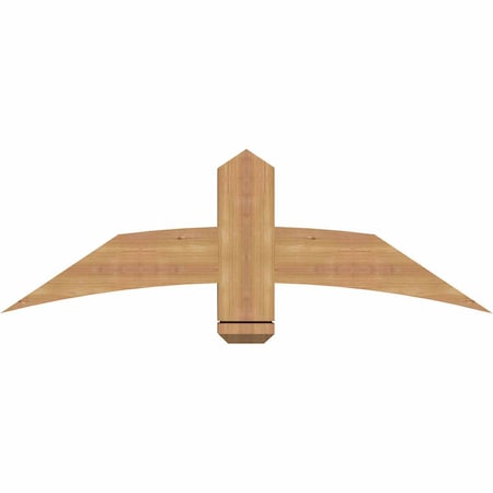 Ekena Millwork Bellingham Timber Gable Bracket, Western Red Cedar, 48"W x 16"H x 3 1/2"D x 5 1/2"F, 8/12 Pitch GBW048X16X0406BEL00SWR